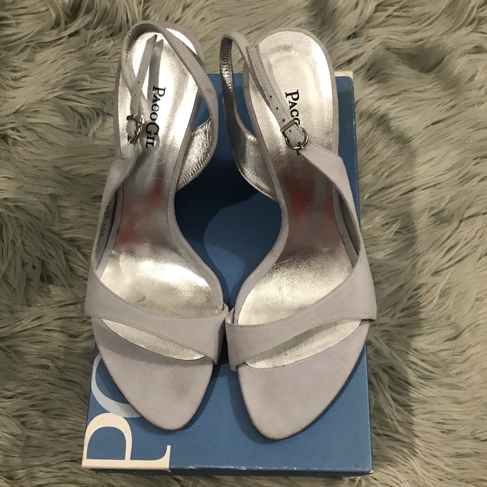 Paco Gil Suede Lavender/grey Sandals